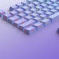 Contour Line Purple 87+10 Keys PBT Doubleshot Side Legends Keycaps Set Cherry Profile for Cherry MX Keyboard
